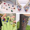 Cristal de Satélite de Venta Caliente, Cuatro Garras con Pedrería, Redondo con Agujeros, Estilo Cosido a Mano, Accesorios DIY para Ropa y Bolsos