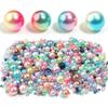 Perlas de Imitación No Porosas ABS Más Vendidas de Amazon, Perlas Redondas de Imitación Multicolor, Accesorios Sueltos de Perlas de Imitación Multitamaño para Joyería DIY