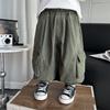 Pantalones de Primavera y Otoño para Niños 2026 Nuevo Estilo Coreano Pantalones Cargo Frescos para Niños Pantalones Casuales Sueltos Ropa de Primavera de Moda para Niños Pequeños