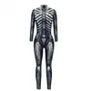 Macacão Cosplay Halloween Estilo Novo Europeu e Americano Transfronteiriço Caveira Estampa Digital 3D Macacão Feminino Marca Tendência