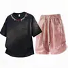 Amazon Verano Nuevo Diseño Camiseta Estampado Tie-dye Conjunto de Shorts Estudiante Adolescente Casual Deportivo Hombre