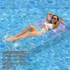 Nuevo producto transfronterizo: Sillón Inflable con Forma de Hoja Tropical, Cama Flotante Inflable, Entretenimiento para Piscina, Flotador Acuático Grueso para una Persona