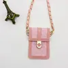 Estuche para Teléfono Móvil Cruzado Transversal con Porta Tarjetas Billetera para Monedas Porta Tarjetas Pequeño de Gama Alta Porta Identificación Bolso Cruzado Lindo de Nicho