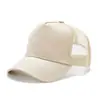 Gorra de malla de cinco paneles de algodón puro transfronteriza de Amazon con visera rígida, en stock, con logo impreso, transpirable, parasol para exteriores, snapback, artículo popular