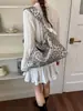 Nova Tendência Bolsa de Ombro Único Versátil Estampa de Leopardo Floral Grande Capacidade Bolsa de Axila Design Yu Zi Bolsa de Mão Versátil para o Dia a Dia