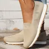 Zapatos de Punto Individuales de Talla Grande Transfronterizos para Mujer 2026 Primavera y Verano Nuevo Estilo Malla Transpirable Slip-On Zapatos Casuales de Punto para Mujer
