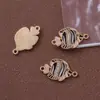 Acessórios de joias com diamantes de gota de óleo personalizados pulseira de peixe-palhaço acessórios anéis duplos colar com pingente em estoque atacado