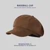 Chapéu Novo Outono/Inverno 2026 Textura Retrô Couro Chapéu Octogonal Unissex Moda Artística Emagrecimento Facial Boné de Jovem