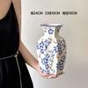 Jarrón de Porcelana Azul y Blanco de Nuevo Estilo Chino Adornos para Arreglos Florales Nicho de Gama Alta Decoración del Hogar Jarrón de Cerámica de Lujo Ligero de Alto Valor