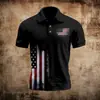 Polo de Verano de Moda Transfronteriza Europea y Americana con Cremallera y Combinación de Colores con Estampado 3D para Hombre, Polo Deportivo