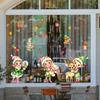 Tren de Santa Claus Decoración Festiva Pegatina para Ventana Vidrio de Ventana Puerta Decoración del Hogar Pegatina Electrostática Visible por Ambos Lados
