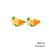 Acessórios de resina de flor de tulipa colorida brilhante para DIY de capas de celular com cola cremosa, ímãs de geladeira e fivelas de sapato