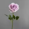 Flor Rosa Única Realista para Decoração de Casamento, Flor Artificial para Sala de Estar, Mesa de Jantar, Decoração de Interiores, Arranjo Floral