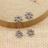 7X7Mm 0.2g Plata Antigua Al por Mayor DIY Aleación Accesorios para Joyería Cuentas Separadoras Separador Separador Cuentas Separadoras