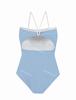 [5 colores] Nuevo traje de baño de una pieza para mujer, pequeño, fresco, multicolor, con tirantes simples, retro, delgado, de aguas termales para mujer