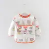 Bata Impermeable para Niños Manga Larga Vestido Inverso Ropa para Comer de Bebé Delantal Bata de Algodón para Niños Babero de Bebé Ropa Protectora