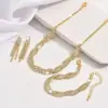 Set de Collar Completo de Diamantes Nuevo Diseño Europeo y Americano Gargantilla de Lujo Pendientes Set de Novia para Boda Temperamento Venta al por Mayor