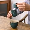 Taza Rápida Portátil Lubao de Cerámica Rugosa, Una Tetera, Tres Tazas, Bolsa Portátil para Exteriores, Set de Té de Viaje, Venta al por Mayor Asequible para Clientes