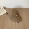 Boné de Baseball Simples Bordado com Letras para Crianças, Boné Unissex com Aba Curva para Bebês, Chapéu Estiloso com Proteção Solar para Primavera e Outono