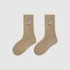 1746 calcetines infantiles al por mayor, calcetines de media caña bordados con lazo, estilo Miu girl, calcetines de algodón sin costuras con puños holgados para niñas