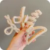 Série Bege Café Prendedor de Cabelo Grande Parte de Trás da Cabeça Cabelo Presilha Tubarão 2025 Novo Versátil Prendedor de Cabelo Acessório de Cabeça Prendedor de Cabelo