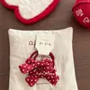 Excelente Lazo Rojo de Lunares para el Año Nuevo Infantil, Linda Banda Elástica de Estrella de Cinco Puntas Que No Daña el Cabello, Lazo de Fresa