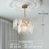 Lustre de cristal de lux leve estilo francês para sala de estar, romântico estilo corte creme, lustre INS aconchegante para quarto, sala de jantar, proteção para os olhos