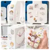 Pegatinas Simples para Planificador Notas Estilo Ins Animales de Dibujos Animados Infantiles Papel Washi Lindas Niñas Materiales para Planificador Para Estudiantes