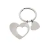 Nuevo Llavero de Acero Inoxidable en Forma de Corazón Acero de Titanio Estilo Pareja Estilo Ins Colgante de Corazón Regalo Creativo Se Puede Grabar