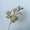 Flores Artificiales, Pinos, Decoraciones de Boda Estilo Bosque, Plantas Decorativas Suaves, Arreglos Florales para el Hogar en Colores de Otoño, Plantas Verdes