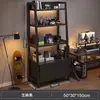Rack de armazenamento de piso, estante multicamadas, sala de jogos, armário de mesa de computador, escada de ferro, expositor