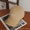 Gorra de Béisbol Bordada Estilo Retro Americano Nuevo Estilo para Mujer Visera con Letras Desgastada Rota Sombrero Tendencia Protección Solar Sombra Sombrero para Hombre
