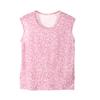 Camiseta sem mangas de algodão para mulheres idosas, corte solto, Roupa íntima para mulheres de meia-idade e idosas, Camiseta de tamanho grande sem mangas para mães, 100% algodão