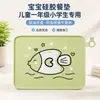 Mantel de silicona de grado alimenticio para bebés y niños, para guarderías y estudiantes de primaria, diseño de dibujos animados lindo, suave, amigable con la piel, impermeable y antideslizante