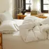 2026 Nuevo Modelo Jacquard 100% Algodón Hotel Blanco Puro Sin Teñir Juego de Cuatro Piezas Sábana para Cama de Estudiante Juego de Tres Piezas a Cuadros - Estilo Dos