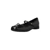 Bailarina Francesa Bico Quadrado Laço Couro de Vaca Mary Jane 2026 Outono Salto Baixo Robusto Bico Redondo Couro Genuíno Fivela Sapatos de Uma Sola para Mulheres