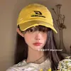 Gorra de Béisbol Bordada con Letra G Rota Estilo Coreano Galletas de Crema Cara Grande para Mujer Visera Ancha Sombrero de Pico de Pato