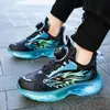Zapatos Infantiles 2025 Nueva Llegada Hebilla Giratoria Tenis Infantil Niños Medianos y Grandes Suela Suave Suela Gruesa Antideslizante Transpirable Zapatos para Niños