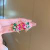 Pendientes Geométricos de Gota de Agua con Incrustaciones de Diamantes en Contraste de Lujo Ligero, Moda Francesa, Estilo Niche de Moda, Pendientes de Gama Alta para Mujer