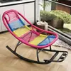 Mecedora Reclinable Adulto Puede Dormir Hogar Balcón Descanso para Almorzar Silla de Ocio Silla de Ratán Colorida Casual Silla para Persona Perezosa