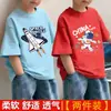 2026 Nova Camisa de Algodão Fina de Manga Curta para Verão para Meninos Mais Velhos, Top Infantil, Camiseta de Manga Curta para Meninos, Camiseta da Moda