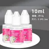 Botella de pegamento de alcohol pegamento artesanal 10ml etiqueta roja frasco gotero DIY no tejido transparente punta fina botella pegamento de alcohol