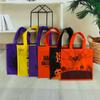 Bolsa de mano no tejida recubierta con estampado de Halloween, con temática de festival fantasma, con impresión a color de película, con diseño de calabaza, con soporte para impresión de murciélago y bruja.