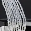Cuentas de Cristal de Vidrio Planas Brillantes de 4/6/8 mm para Joyería DIY Cuentas Sueltas de Cristal Collar Pulsera