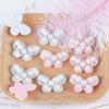 Novos adesivos de strass de borboleta em duas cores, rosa e branco, criativos, não tecidos, adesivos de strass de borboleta pérola, acessórios de cabelo diy, adesivos decorativos