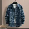 Camisa de Manga Larga Estampada Nueva Estilo Guapo para Hombre Primavera y Otoño Nueva Camisa Casual Holgada Camisa de Moda Sin Planchar para Adolescentes y Estudiantes