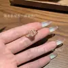 Anillo de Calabaza de Jade de Espuma de Agua Natural al por Mayor del Fabricante Diseño Pequeño y Fresco Incrustado en Plata S925
