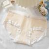 Calcinha Feminina Doce Traceless Cintura Média Renda Meninas Calcinha Algodão Confortável Respirável Hip-lifting Cotton Crotch Calcinhas para Mulheres