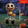 Lanterna de Abóbora de Halloween Transfronteiriça Casa Assombrada Esqueleto Acrílico Plano 2D Pátio Jardim Decoração de Casa Plug de Chão