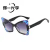 Gafas de Sol con Montura de Mariposa Colorida Estilo Europeo y Americano, Gafas de Sol para Mujer, Gama Alta, Anti-UV, Protección Solar